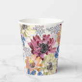 Vintages Rosa-Chrysanthemum Pappbecher (Links)