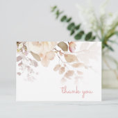 Vintages Rosa Dankeschön Karte (Stehend Vorderseite)