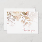 Vintages Rosa Dankeschön Karte (Vorne/Hinten)