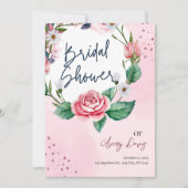 Vintages Rosa Einladung (Vorderseite)