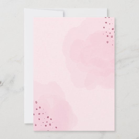 Vintages Rosa Einladung (Rückseite)