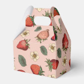 Vintages rosa Erdbeermuster - Muster - Auswahlbox Geschenkschachtel (Rückseite)