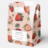 Vintages rosa Erdbeermuster - Muster - Auswahlbox Geschenkschachtel (Geöffnet)