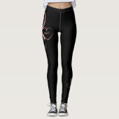 Vintages, rosa Farbband Leggings (Vorderseite)