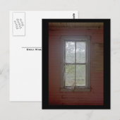 Vintages rosa Fenster Postkarte (Vorne/Hinten)