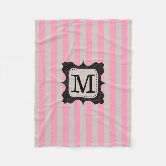 Vintages rosa fleecedecke (Vorderseite)