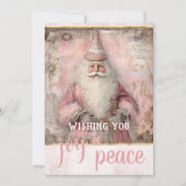 Vintages rosa Foto Weihnachten (Vorderseite)