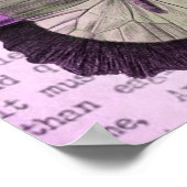 Vintages rosa gürtelgesäumtes Zitat Poster (Ecke)