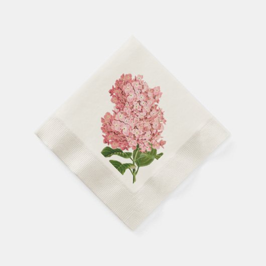 Vintages rosa Hydrangea, kundenspezifisch Serviette (Ecke)
