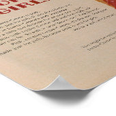 Vintages Rosa ist für Girls Ad Poster (Ecke)