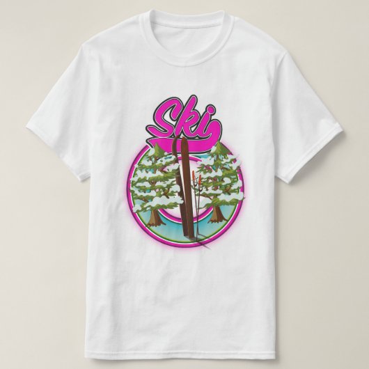 Vintages rosa Logo T-Shirt (Design vorne)