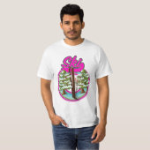 Vintages rosa Logo T-Shirt (Vorne ganz)