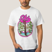 Vintages rosa Logo T-Shirt (Vorderseite)