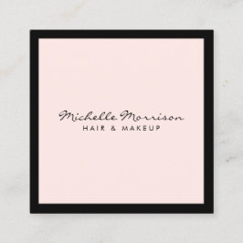 Vintages Rosa Makeup und Schönheit Quadratische Visitenkarte