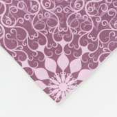 Vintages rosa Muster Fleecedecke (Ecke)