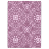 Vintages rosa Muster Klemmbrett (Rückseite)