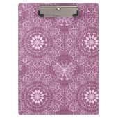 Vintages rosa Muster Klemmbrett (Vorderseite)