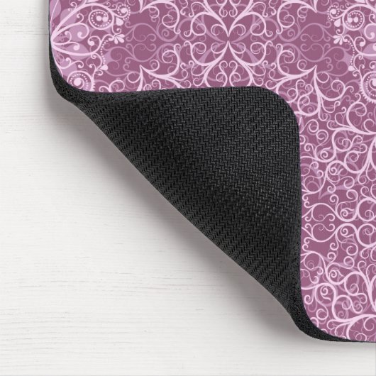 Vintages rosa Muster Mousepad (Ecke)