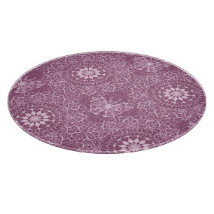 Vintages rosa Muster Schneidebrett