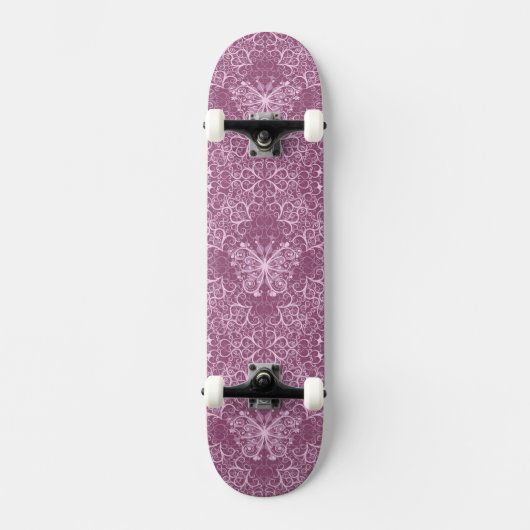 Vintages rosa Muster Skateboard (Vorderseite)
