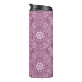 Vintages rosa Muster Thermosbecher (Nach rechts gedreht)