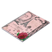 Vintages rosa Paris-Collagennotizbuch Notizblock (Linke Seite)