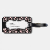 Vintages Rosa Paris Gepäckstück Gepäckanhänger (Rückseite horizontal)