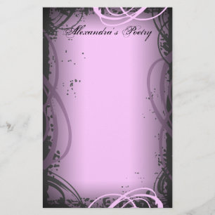 Vintages rosa Poesie-Briefpapier Briefpapier