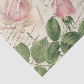 Vintages Rosa Rose Blue Bird Collage Seidenpapier (Ausschnitt)