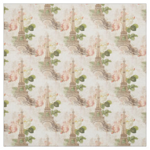 Vintages rosa Rosen-Gewebe Paris Stoff
