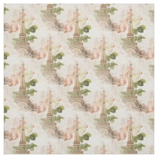 Vintages rosa Rosen-Gewebe Paris Stoff (Muster)