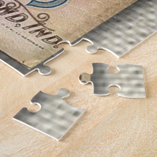 Vintages rosa Rosen-Samen-Paket Puzzle (Seite)