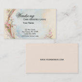 Vintages rosa Rosen-und Robin-Hochzeits-Geschäft Visitenkarte (Vorne/Hinten)