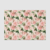 Vintages rosa Rosengeflechtpapier Seidenpapier (Vorderseite)