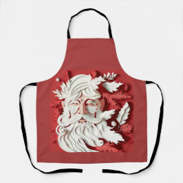 Vintages rosa Santa Claus-Gesicht Schürze