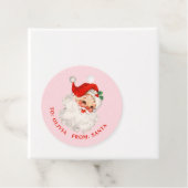 Vintages rosa Santa-Geschenk Geschenkanhänger (Beispiel)