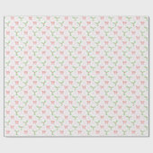 Vintages rosa Santa Wrapping Papier Geschenkpapier (Flach)