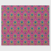 Vintages rosa thailändisches Muster Geschenkpapier (Flach)