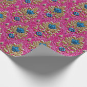 Vintages rosa thailändisches Muster Geschenkpapier (Ecke)