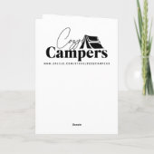 Vintages Rosa und Aquamarines Camping Thema Geburt Karte (Rückseite)