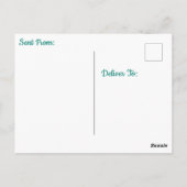 Vintages Rosa und Aquamarines Camping Thema Geburt Postkarte (Rückseite)