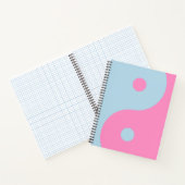 Vintages Rosa und Blau Yang Notizblock (Innenseite)