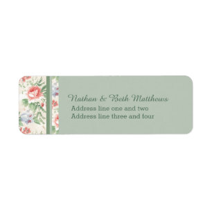 Vintages rosa und blaues Blume-Muster