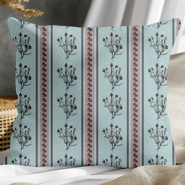 Vintages, rosa und blaues Muster Kissen (Von Creator hochgeladen)