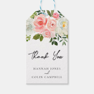 Vintages Rosa und Elfenbeinküste Rose Garland Geschenkanhänger