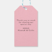 Vintages Rosa und Elfenbeinküste Rose Garland Geschenkanhänger (Rückseite)