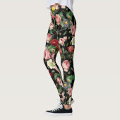 Vintages Rosa und rote Rose Leggings (Links)