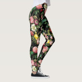 Vintages Rosa und rote Rose Leggings (Rechts)