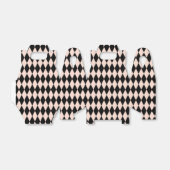 Vintages rosa und schwarzes Harlequin-Muster Geschenkschachtel (Ungefaltet)