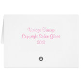 Vintages Rosa und Schwarzes Teacup und Saucer (Rückseite Horizontal)